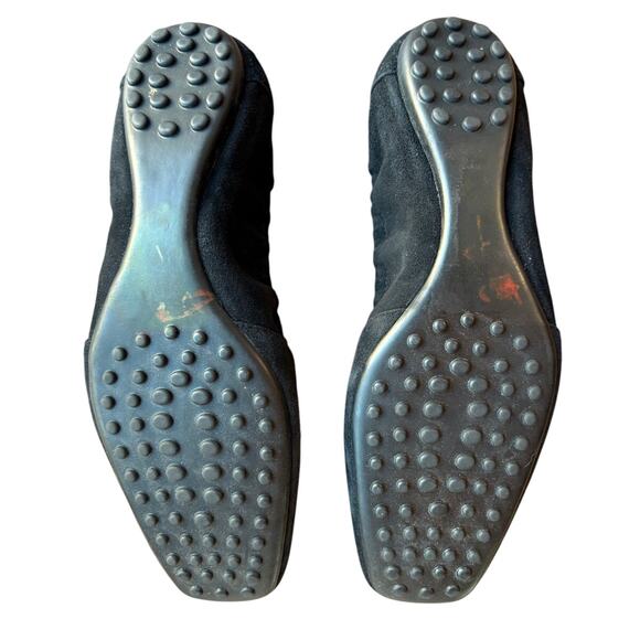 Linea Paolo Soft Square Toe Driving Shoe Style Suede Ballet Flats w Ties sz 9.5 - Picture 5 of 16